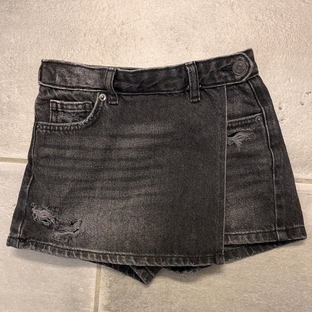 Zara Girls Black Denim Skort